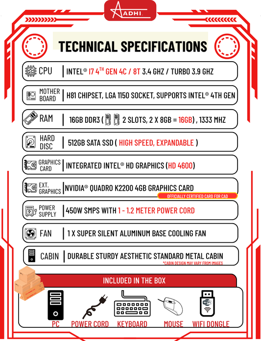High Performance Engineering-Grade Desktop Computer β Ready for CAD, CFD & 3D Design - Built for Engg Studies on Budget